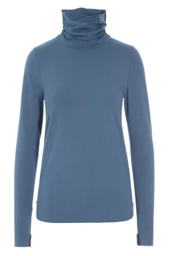 Henriette Steffensen Copenhagen BLUSE HOHER KRAGEN | 96079 DUSTY BLUE Best Sale