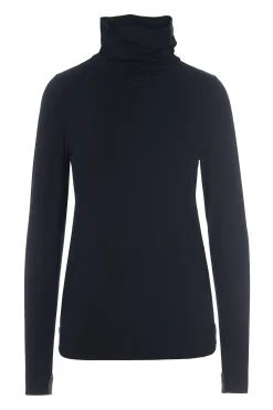 Henriette Steffensen Copenhagen BLUSE HOHER KRAGEN | 96079 BLACK New