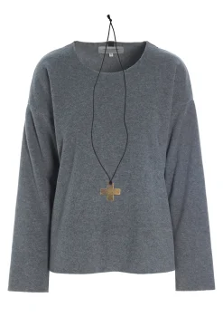 Henriette Steffensen Copenhagen BLUSE MIT RUNDEM HALS | 1355 GREY Flash Sale