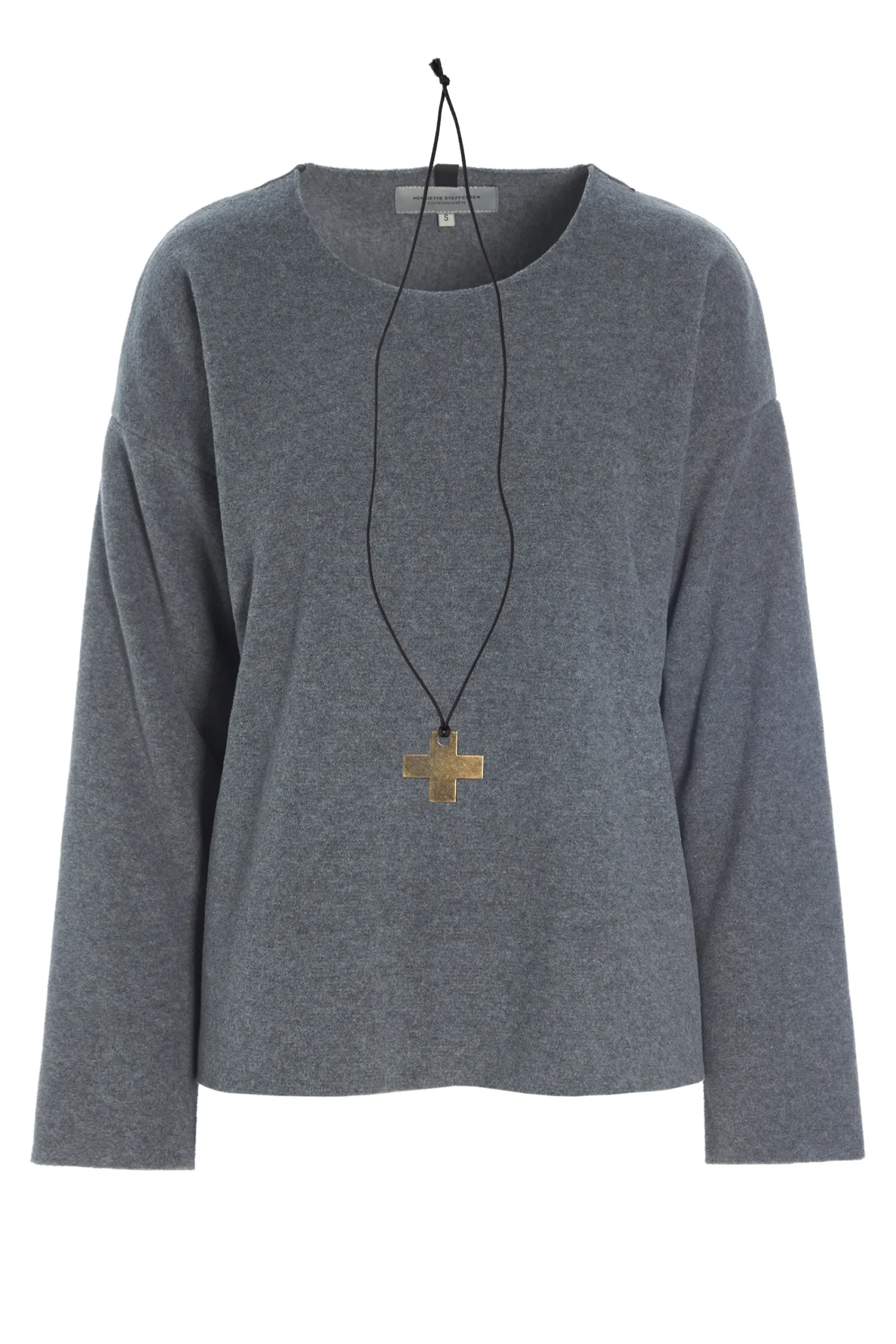 Henriette Steffensen Copenhagen BLUSE MIT RUNDEM HALS | 1355 GREY Flash Sale