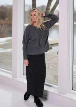 Henriette Steffensen Copenhagen BLUSE MIT RUNDEM HALS | 1355 GREY Flash Sale