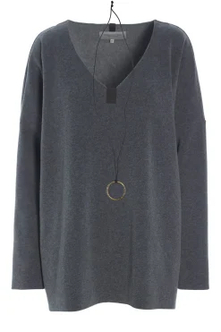 Henriette Steffensen Copenhagen BLUSE V-AUSSCHNITT | 1336 GREY Outlet