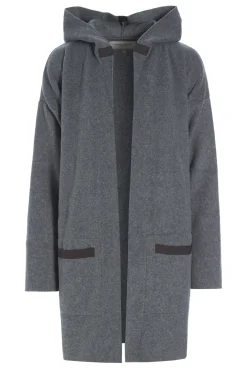 Henriette Steffensen Copenhagen CARDIGAN MIT KAPUZE | 7118 GREY Cheap