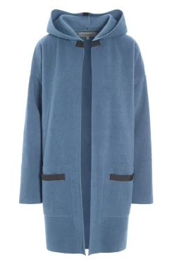 Henriette Steffensen Copenhagen CARDIGAN MIT KAPUZE | 7118 DUSTY BLUE Shop