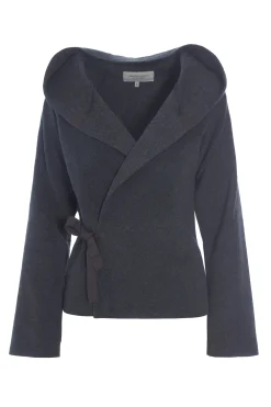Henriette Steffensen Copenhagen KLASSISCHE FLEECE WICKEL CARDIGAN | 1009 SOFT BLACK Online