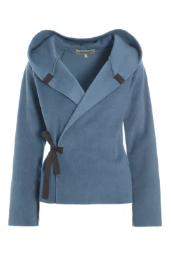 Henriette Steffensen Copenhagen KLASSISCHE FLEECE WICKEL CARDIGAN | 1009 DUSTY BLUE Discount