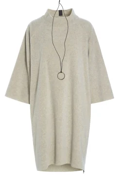 Henriette Steffensen Copenhagen KLEID MIT HOHEM HALS | 3243 SAND Fashion