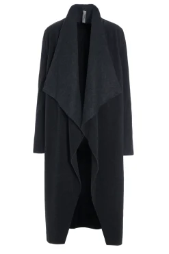 Henriette Steffensen Copenhagen LANGE CARDIGAN M/ WASSERFALL | 7131 SOFT BLACK Discount