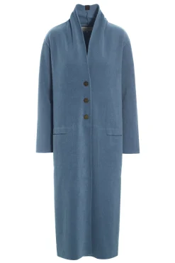 Henriette Steffensen Copenhagen LANGER CARDIGAN | 7162 DUSTY BLUE New