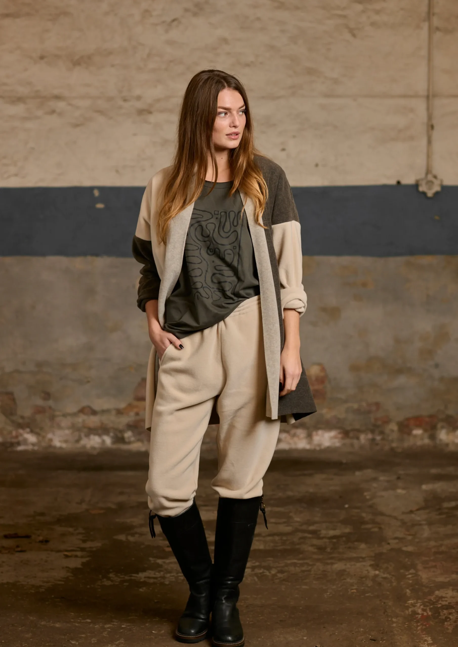 Henriette Steffensen Copenhagen NO WASTE CARDIGAN | 7175 BARK/KIT/SAND Clearance