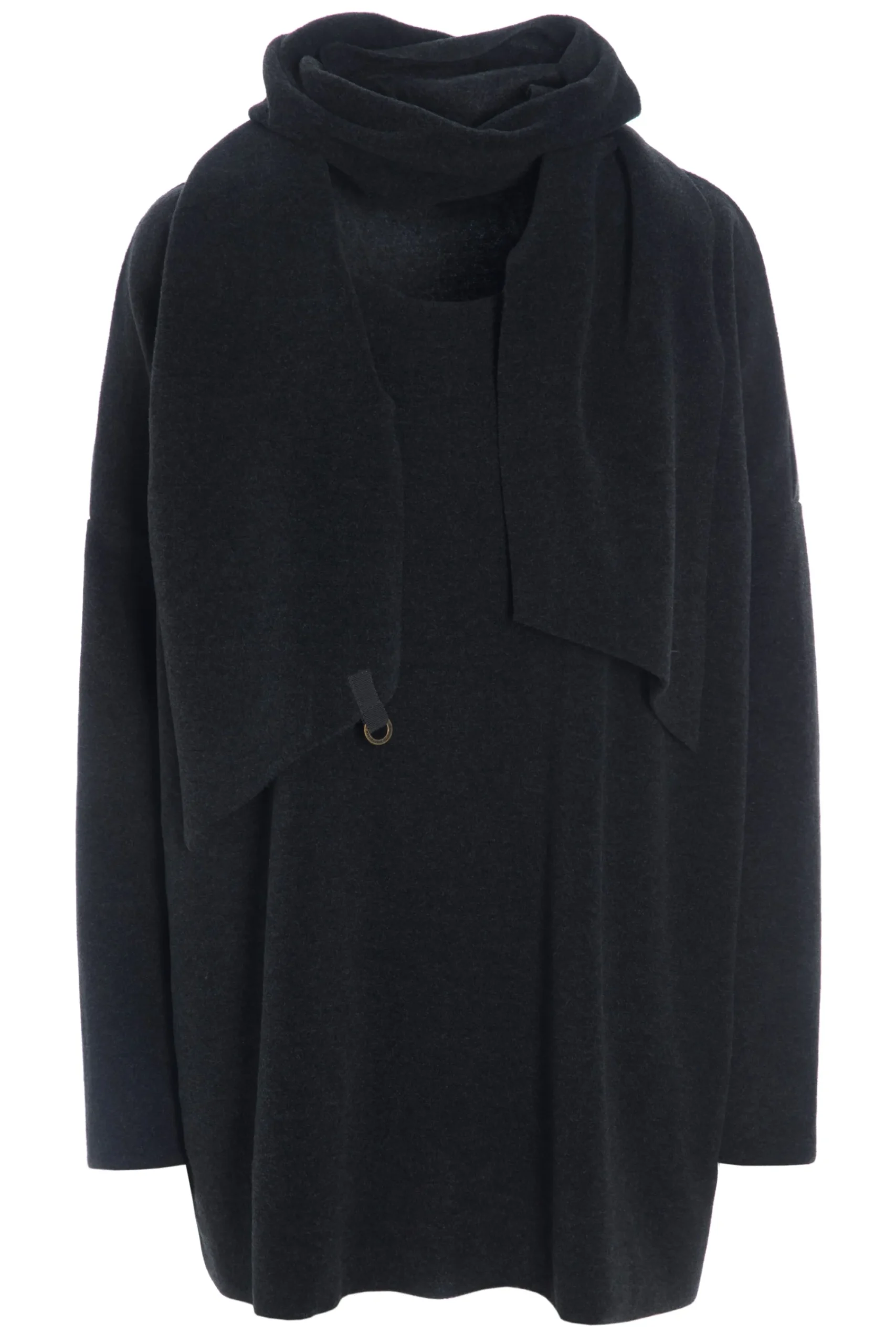 Henriette Steffensen Copenhagen SWEATER MIT SCHAL | 1338 SOFT BLACK Best Sale