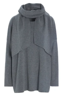 Henriette Steffensen Copenhagen SWEATER MIT SCHAL | 1338 GREY New