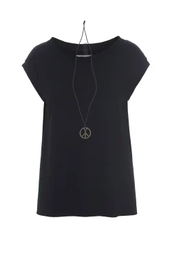 Henriette Steffensen Copenhagen TOP MIT HALSKETTE | 96080 BLACK Hot