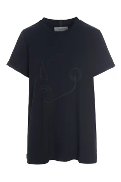 Henriette Steffensen Copenhagen T-SHIRT FACE IT | 96089 BLACK Sale