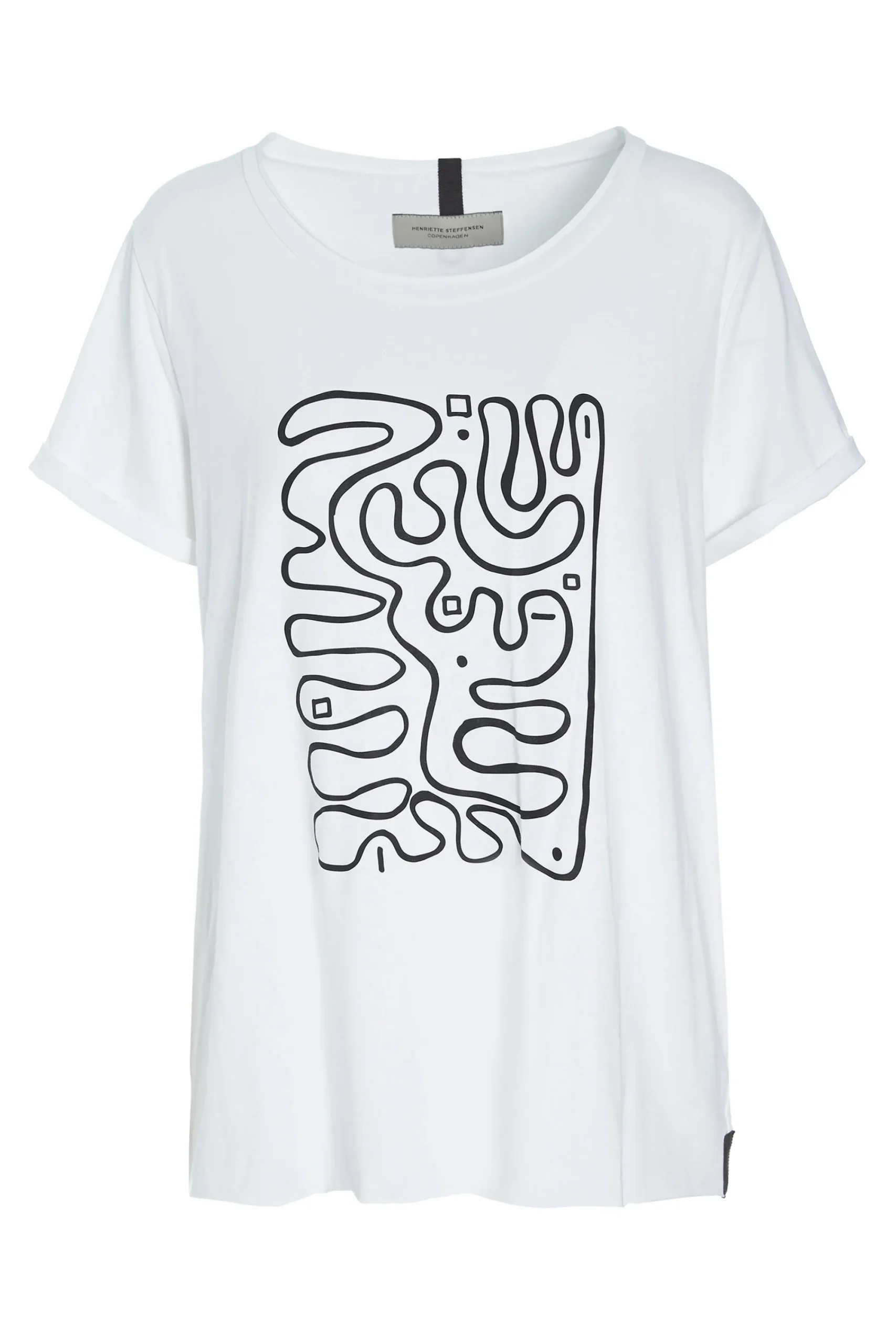 Henriette Steffensen Copenhagen T-SHIRT MIT GRAFIKDRUCK | 96063 WHITE Discount