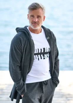 Henriette Steffensen Copenhagen T-SHIRT MIT GRAFIKDRUCK & LANGEN ÄRMELN | 1019CP WHITE Best Sale