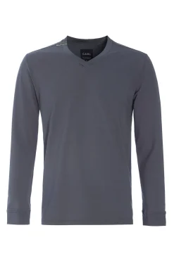 Henriette Steffensen Copenhagen T-SHIRT V-AUSSCHNITT LANGARM | 1021C GREY Store
