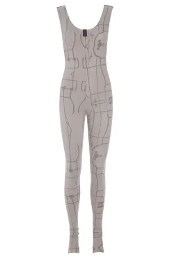 Henriette Steffensen Copenhagen YOGA JUMPSUIT | 99010 ART PRINT SAND Hot